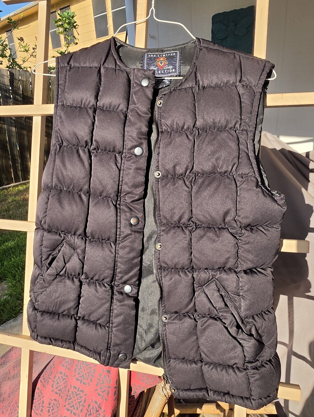 Down Filled The Limited Collection Black Puffer Vest Sleeveless Full Zip Medium